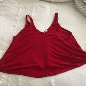 Red free people flowy tank